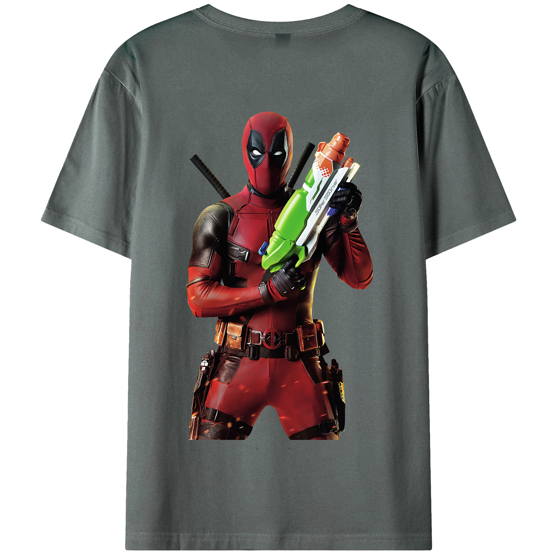 （画像用） Deadpool デッドプール 綿100％半袖Tシャツ（背面プリント）